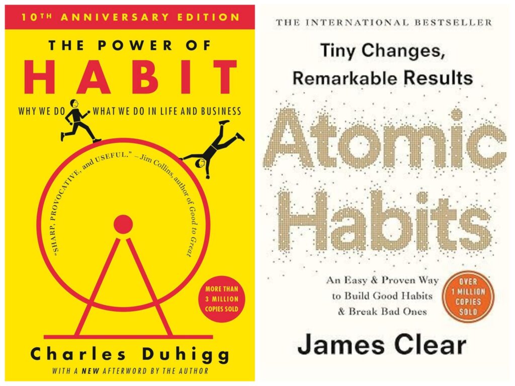 Atomic Habits vs The Power of Habit book covers comparison 